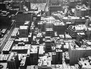 New York snow on rooftops, Jan 1925
